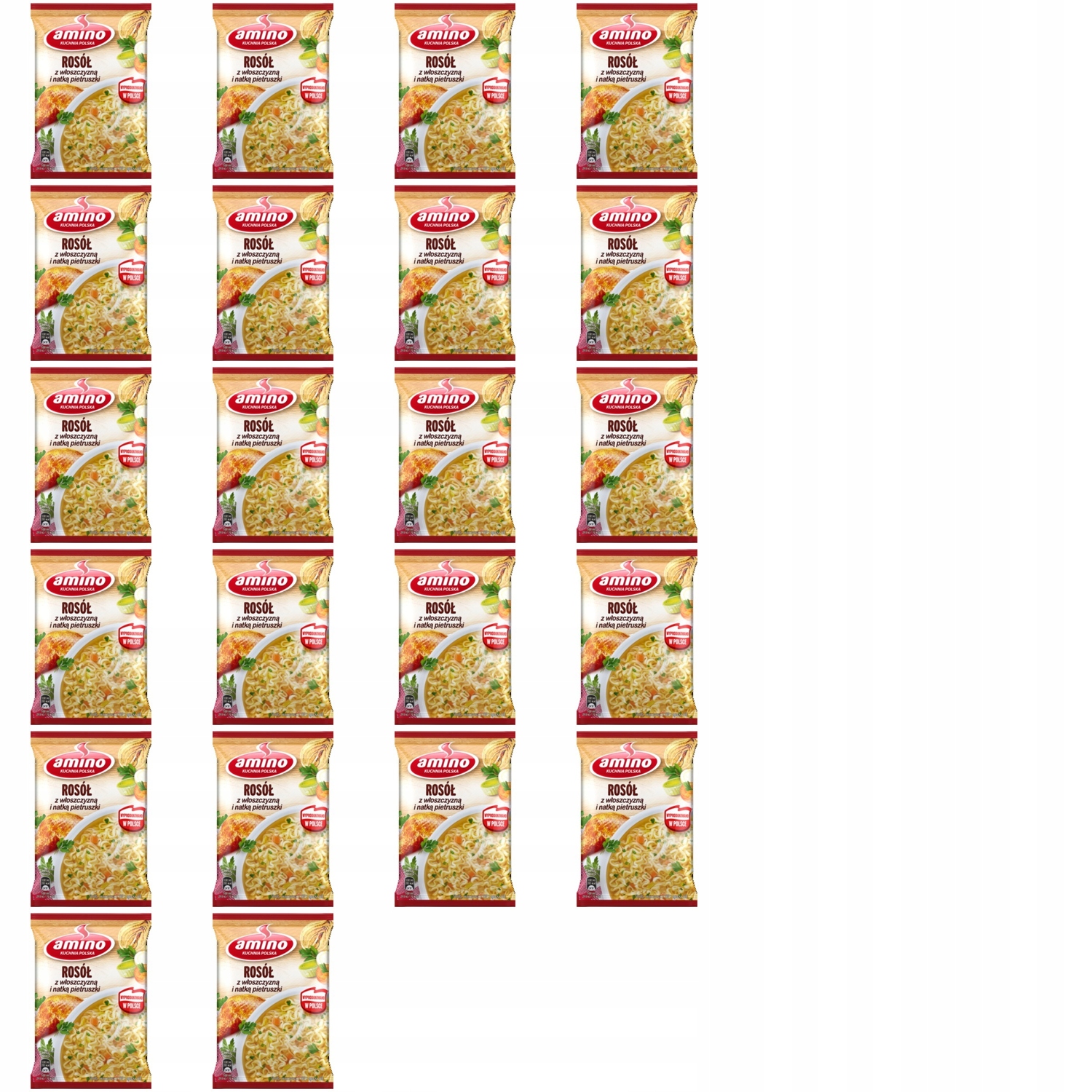 22 x 59 g Amino polévka vývar s kořenovou zeleninou a natí Karton