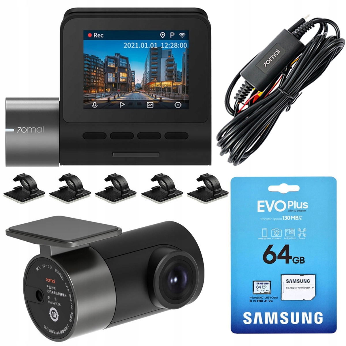 Videorekordér 70mai a500s Spätná kamera 64GB parkovací modul UP03
