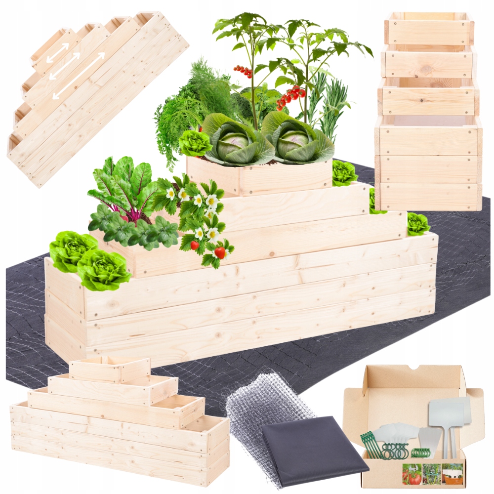 Nastavitelný vyvýšený záhon zeleninový záhon pařeniště impregnace 54x120x30