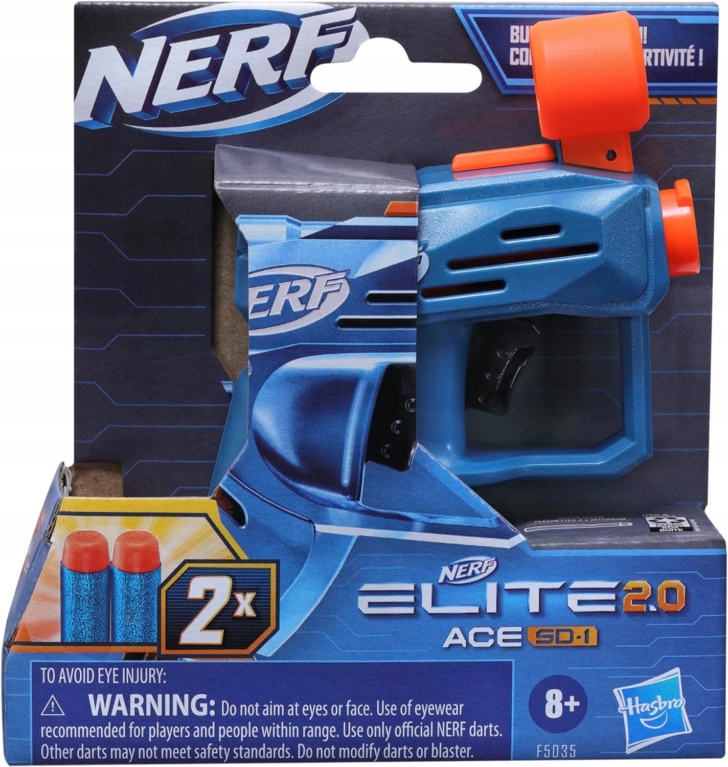 NERF ELITE 2.0 ACE SD-1 F5035 PISTOLET MAŁY LEKKI PROSTY Kod producenta 4308