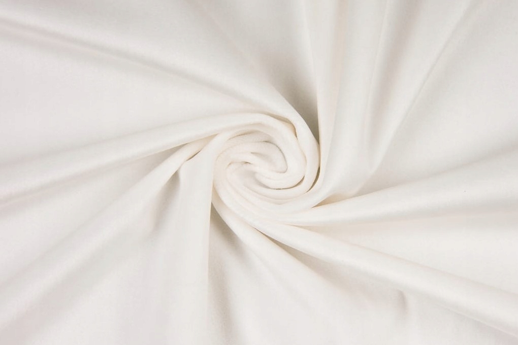 Látka Velur Mat Záclonové Čalounění 280CM Teplá Bílá