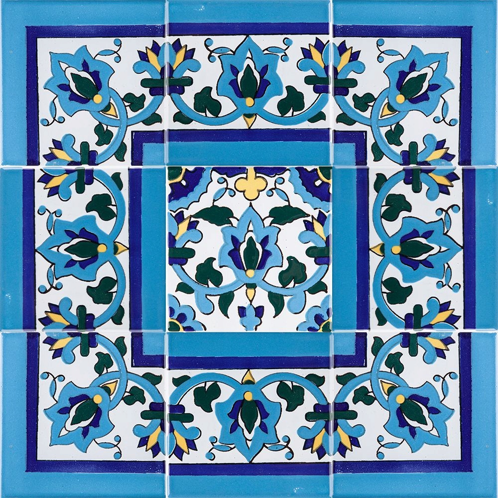 Ceramiczna płytka 10x10 ścienna niebieska 1 szt. Tunezja - Abir Border Kod producenta CER-TUN-10-2