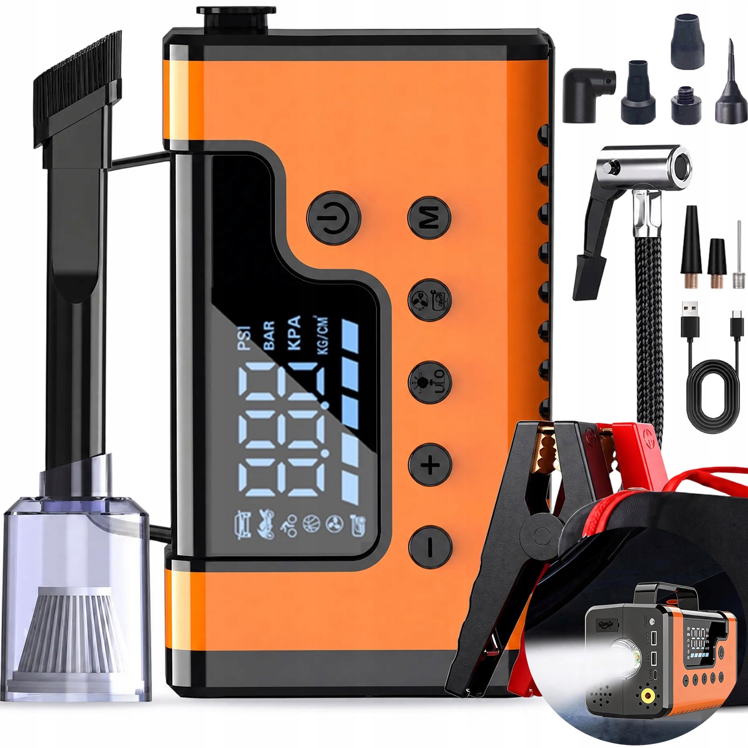 Štartovacie Zariadenie Powerbank Jump Starter 37000 Mah LCD S Led Baterka