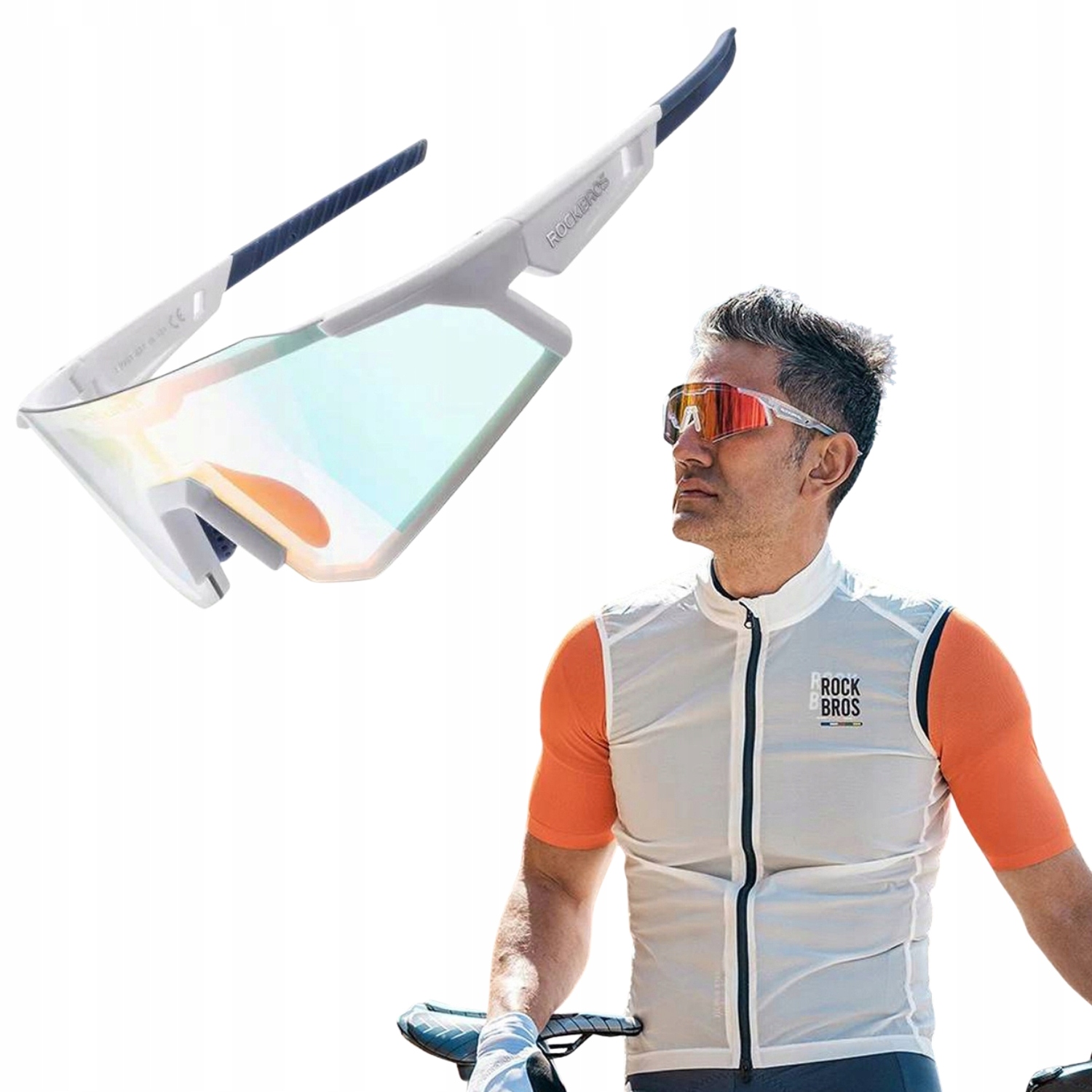 Okulary Rowerowe Sportowe Na Rower Polaryzacyjne UV400 Ultralekkie Rockbros