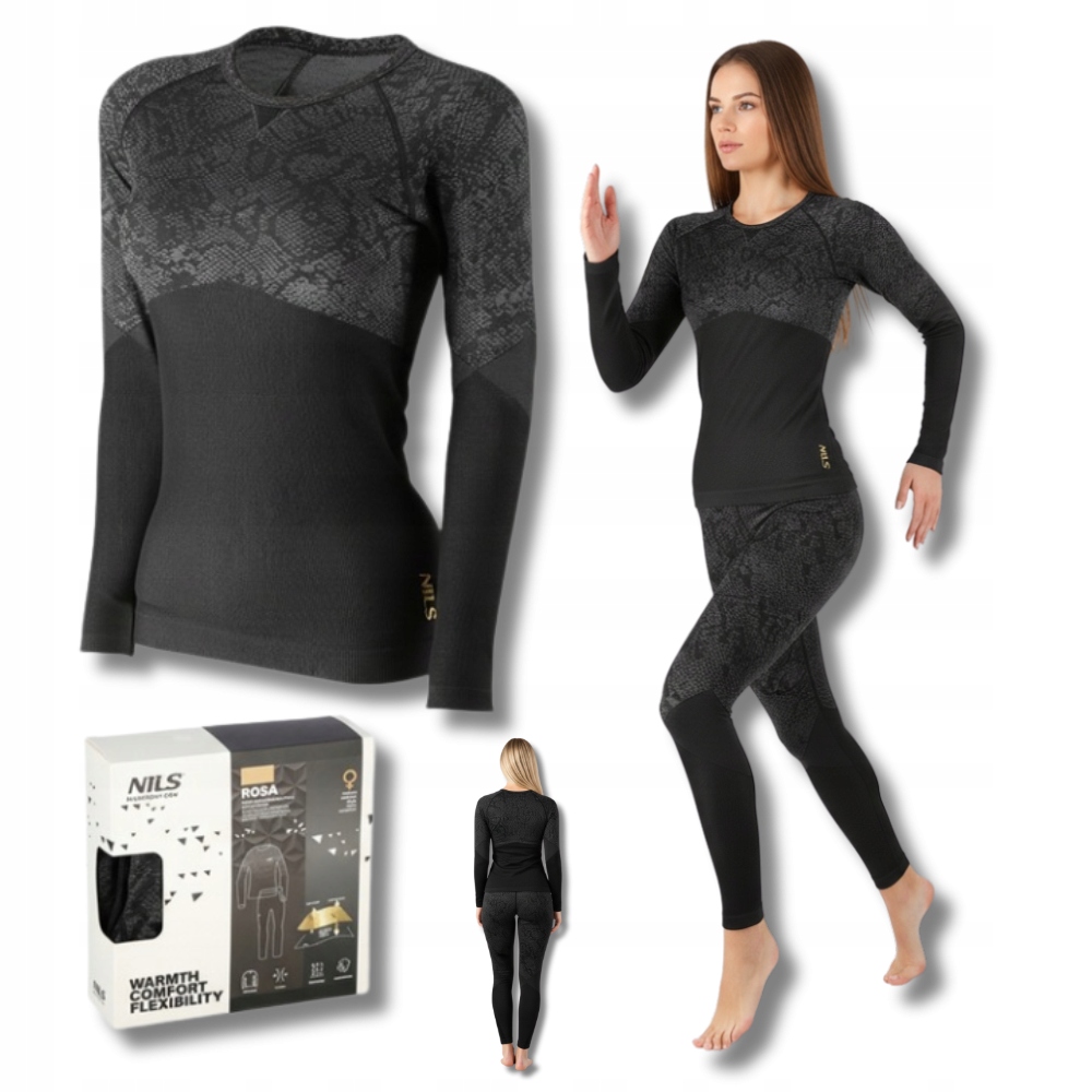 Pohodlné Termoaktivní Spodní Prádlo pro ženy Komplet Sportovní termo oblečení S/m