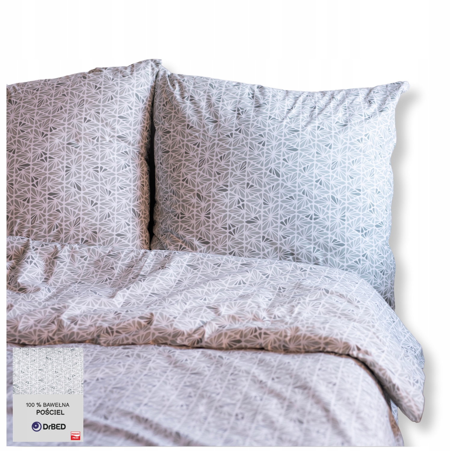 Povlečení Bavlněné 160x200 Sada Povlečení na zip Jemný Vzor Polsko