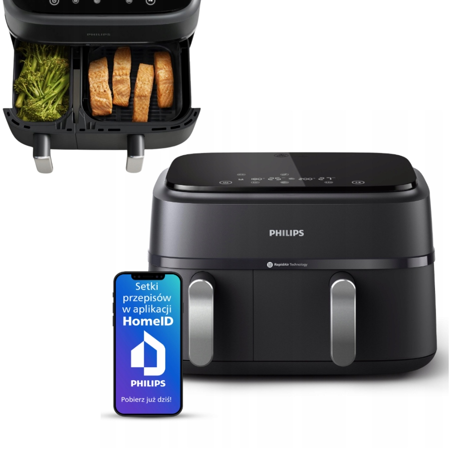 Frytkownica beztłuszczowa Philips NA351/00 2750W 9l czarna