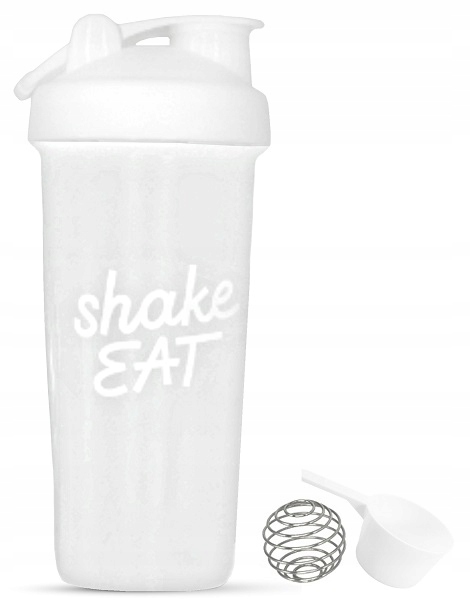 Shaker Biały Przezroczysty 600ml Do Odżywek Szczelny Szejker Insport