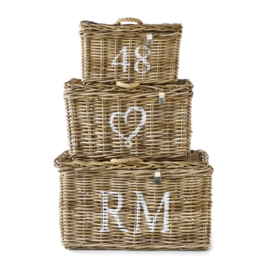 Zestaw 3 klasycznych koszy Rustic Rattan Riviera Maison