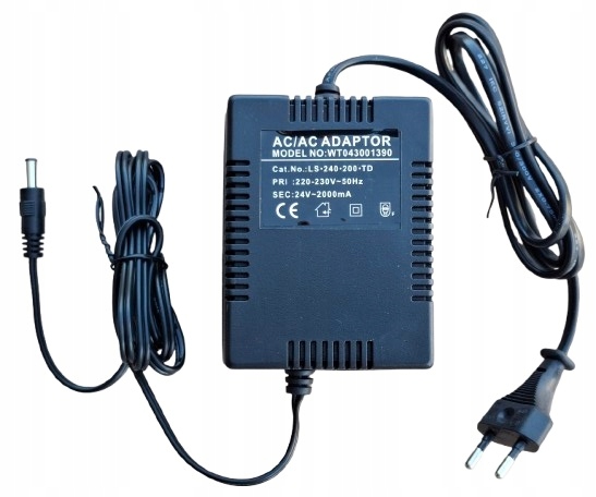 Zasilacz 24VAC max 2A do sterowników nawadniania Transformatorowy Solidny