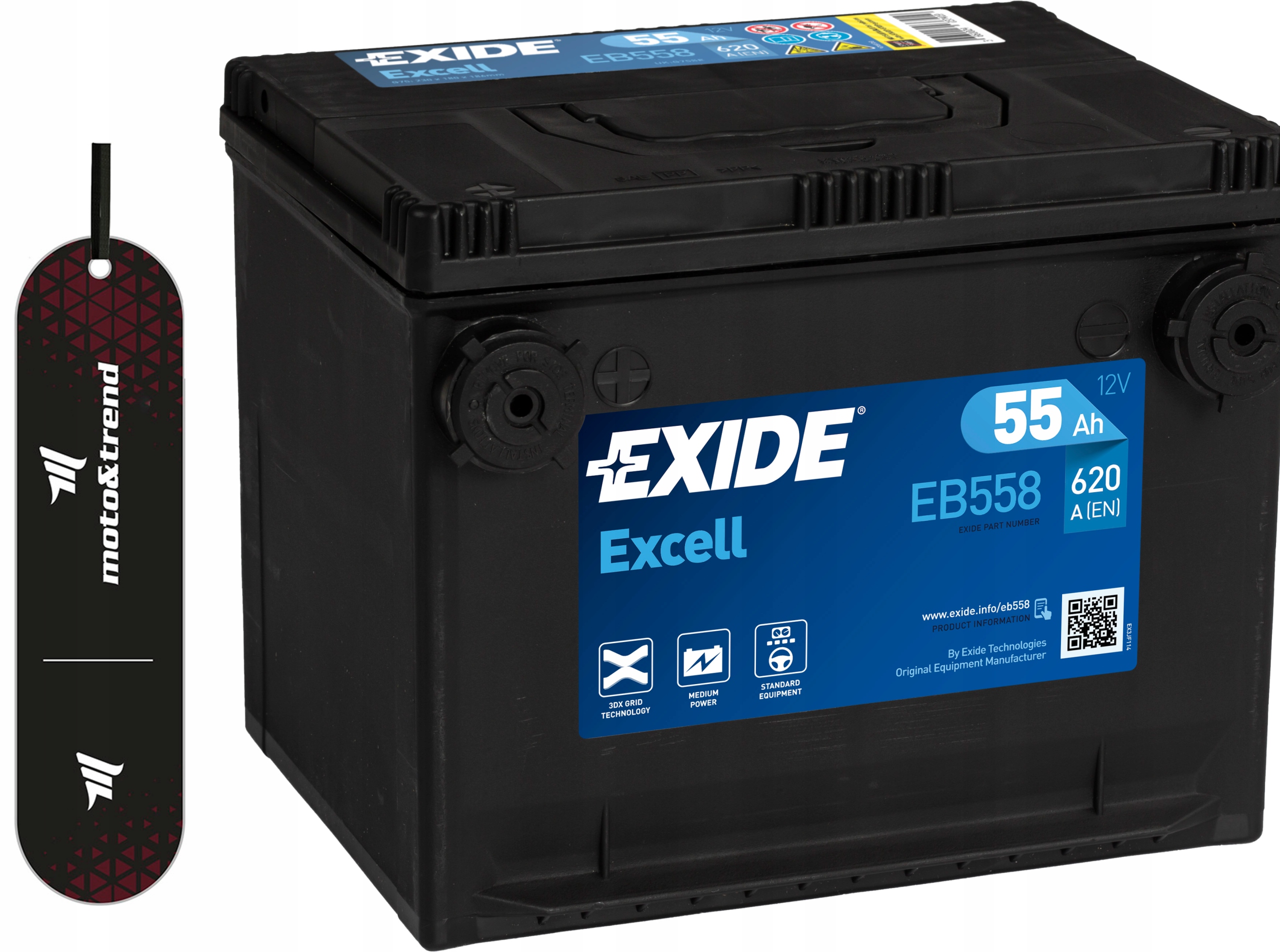 Аккумулятор EXIDE EXCELL L + 55AH / 620A EB558