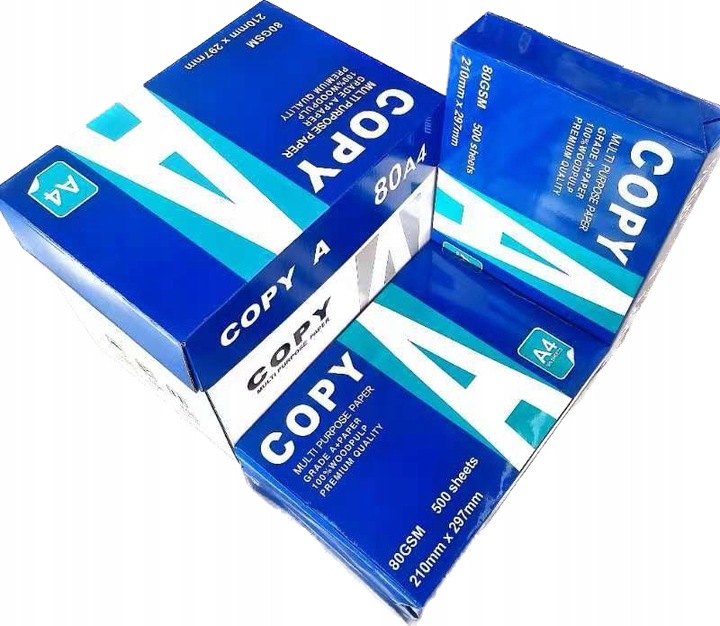 PAPIER KSERO A4 BIUROWY BIAŁY 70g KARTON 5 RYZ