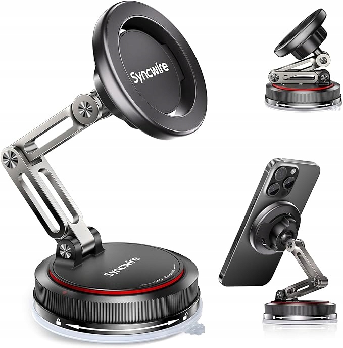 Samochodowy Uchwyt Magnetyczny na Telefon MagSafe Regulowany Obrotowy