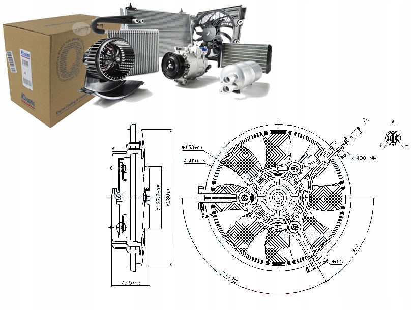 Ventilátor Chladiče Nissens B 8G0959455 8D0959455