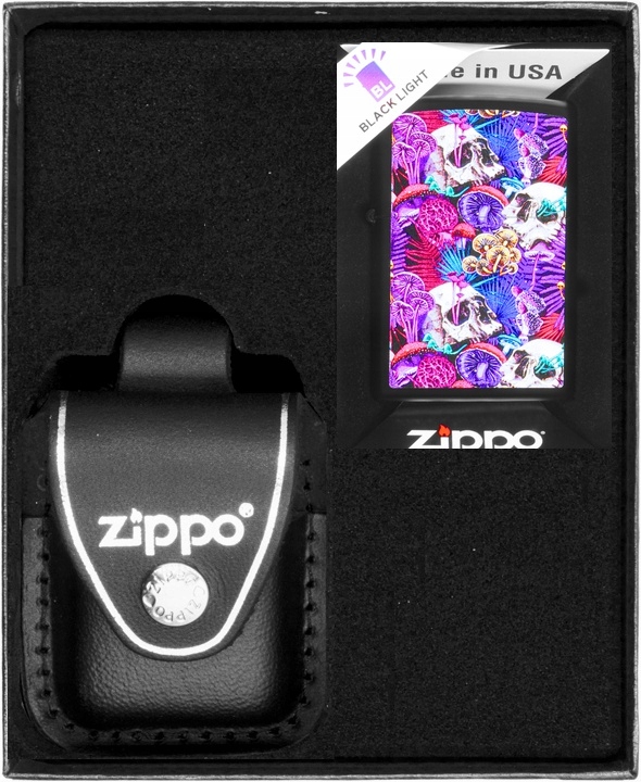 Sada Zippo Zapalovač Psychedelic Mushroom Design Dárkový No3