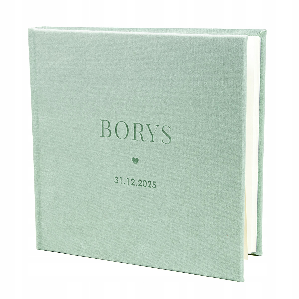 Album Na Zdjęcia welurowy Chrzest Roczek Dziecko 190 Zdjęć Mięta