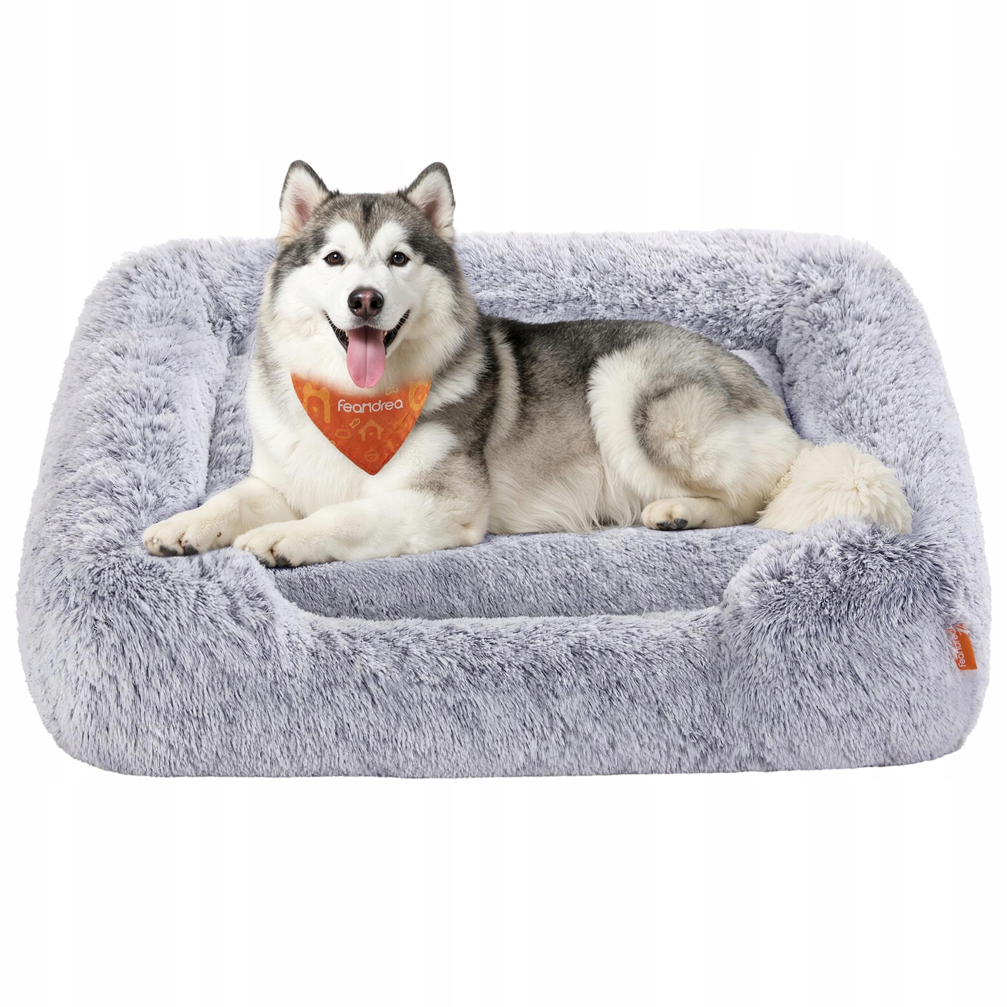 Levně Feandrea Pelíšek pro psa Velké Měkké Snímatelný potah Šedé