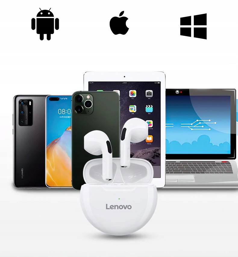 SŁUCHAWKI BEZPRZEWODOWE LENOVO HT38 TWS 2024 Z POWERBANKIEM MIKROFONEM BASS Kod producenta SŁUCHAWKI DOKANAŁOWE SPORTOWE HT38 GAMINGOWE