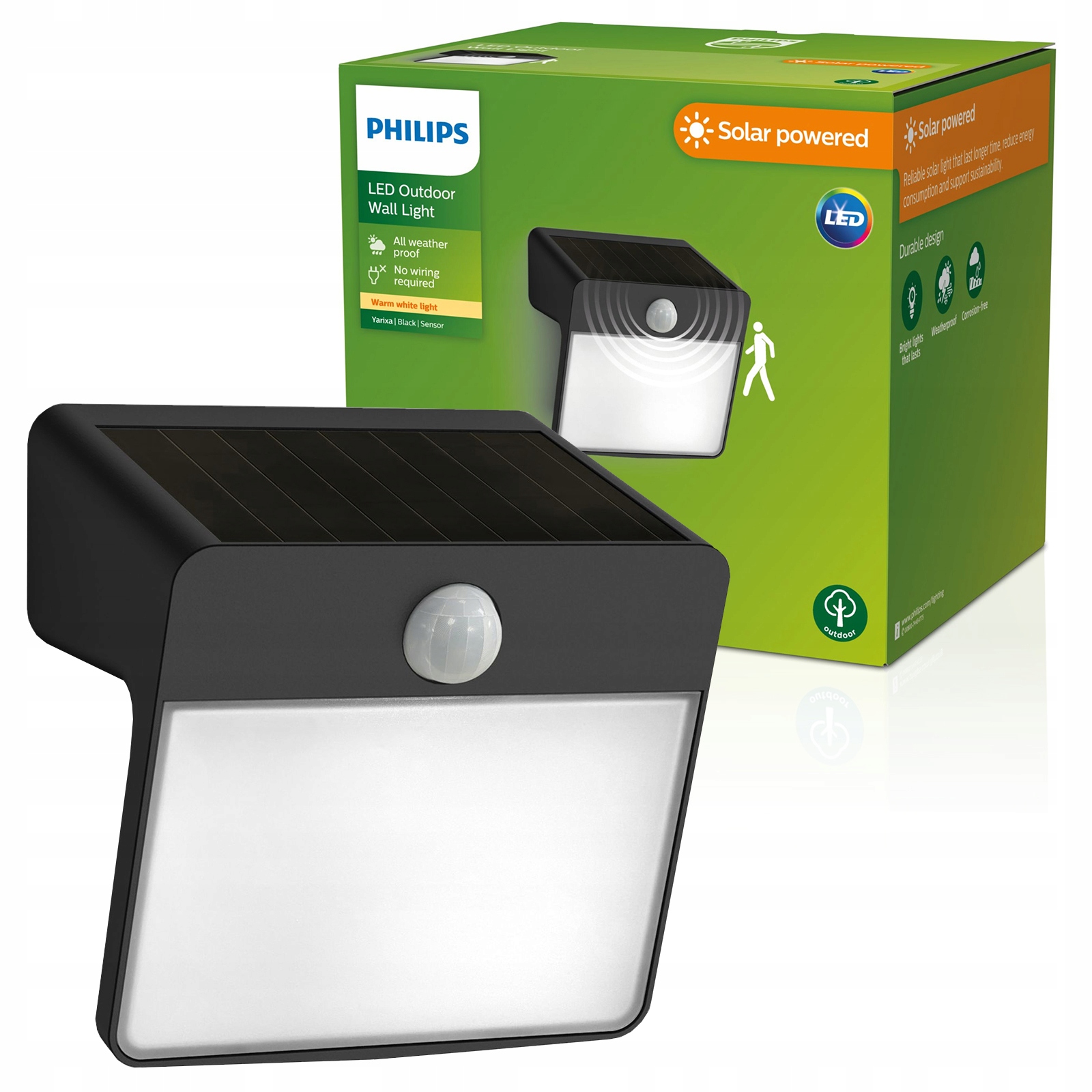 Solární Lampa Led Zahradní Osvětlovač Senzor Pohybu A Soumraku Philips