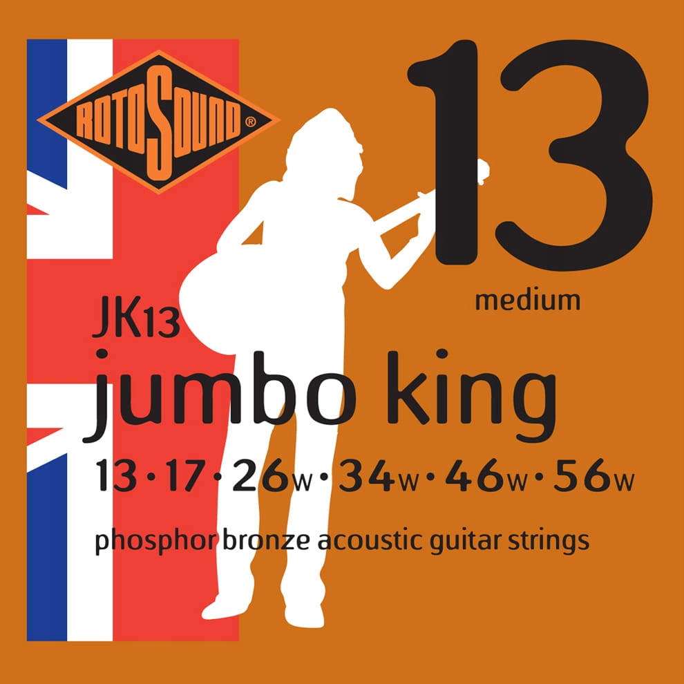 Rotosound JK13 struny do gitary akustycznej phosphor bronze 13-56