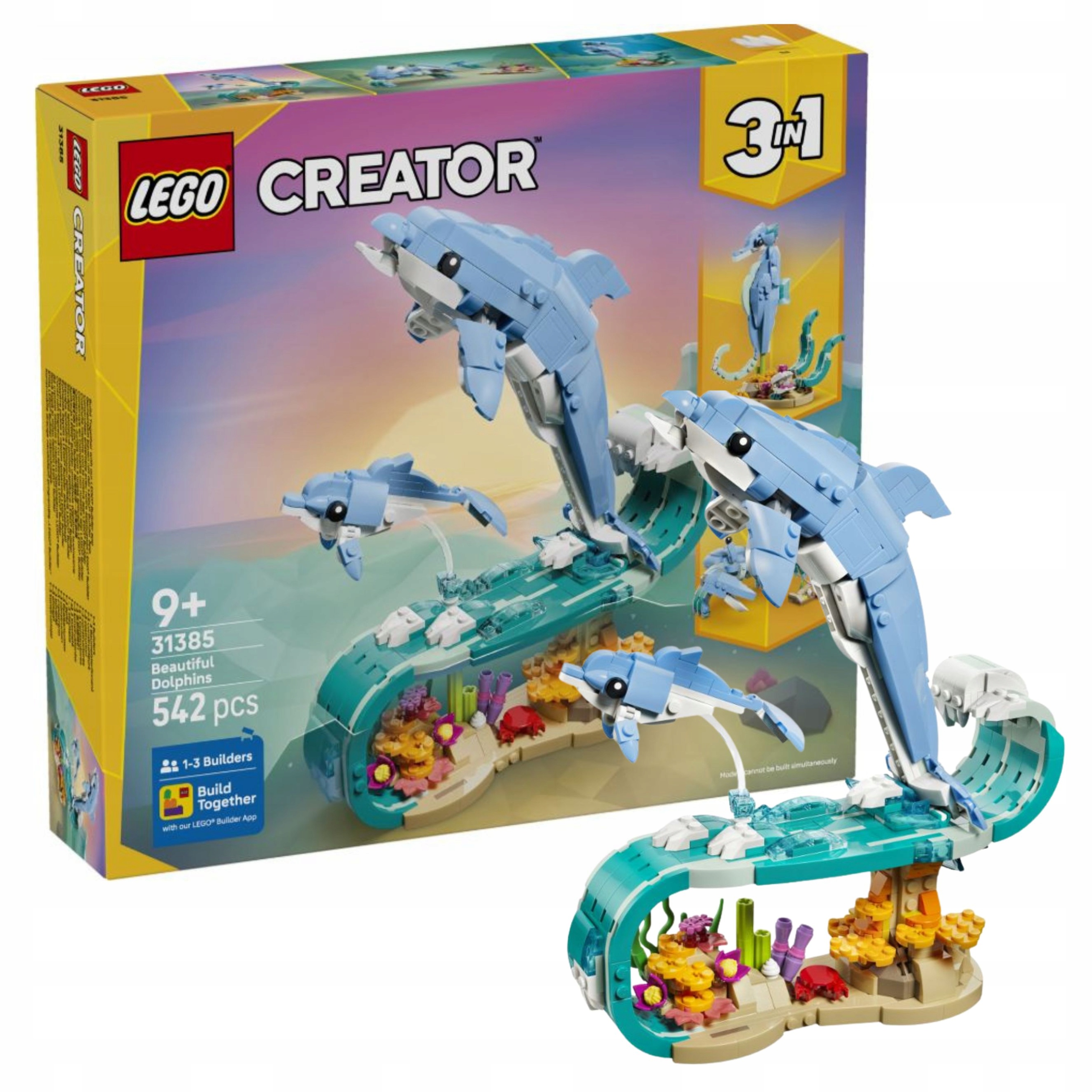 Lego Creator Mořská zvířata Krásný delfín 31385 Stavebnice Kreativní Dárek