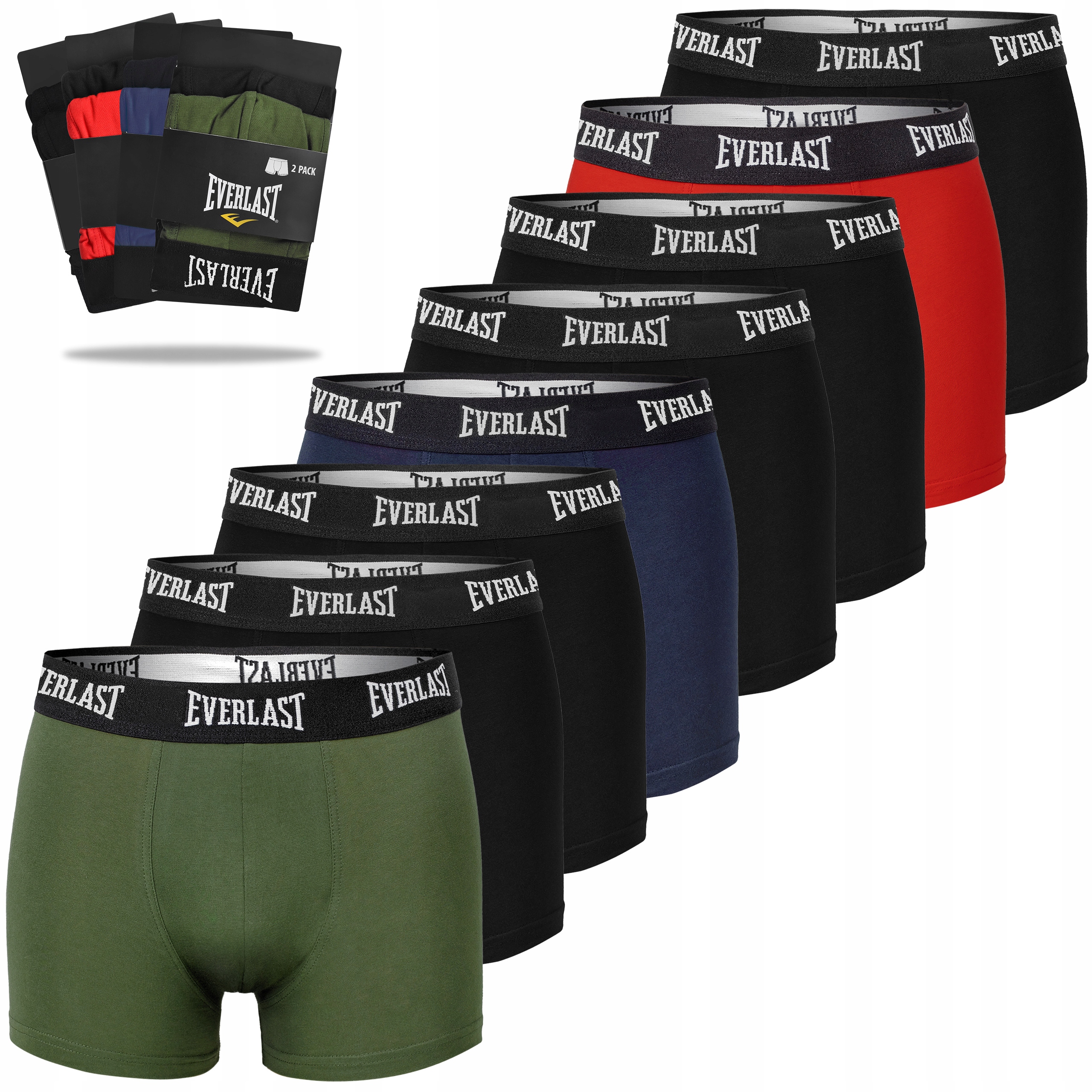 Everlast Pánské bavlněné boxerky BM402 8 kusů Velikost XXL
