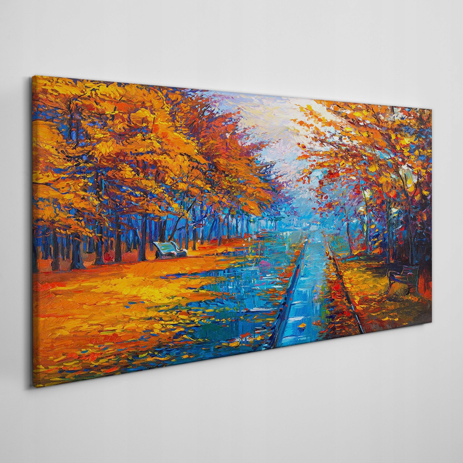 

Obraz na ramie płótno Park jesień liście 140x70 cm