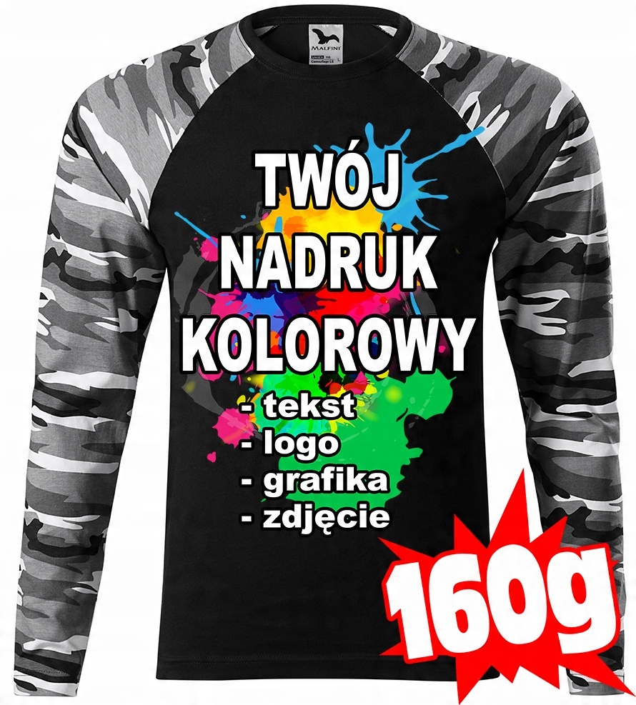

Koszulka Z Własnym Nadrukiem męska L moro Ls 32