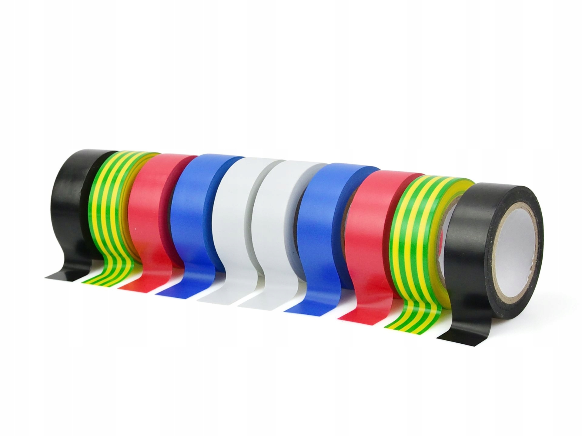 Taśma izolacyjna kolorowa 19mm x 0,13mm x10m-10szt