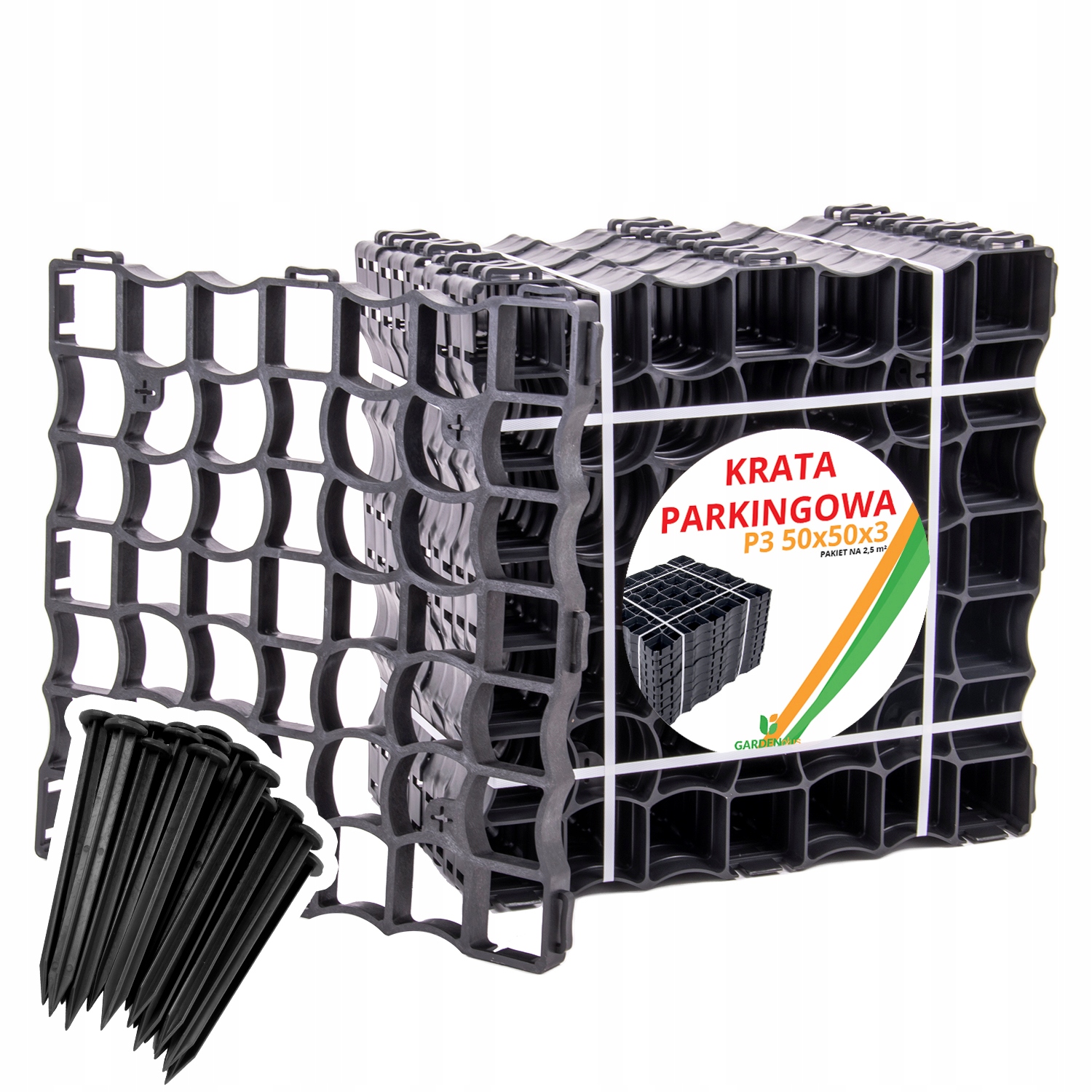

10szt. Eko krata podjazdowa 50x50x3 Kotwy 40szt.