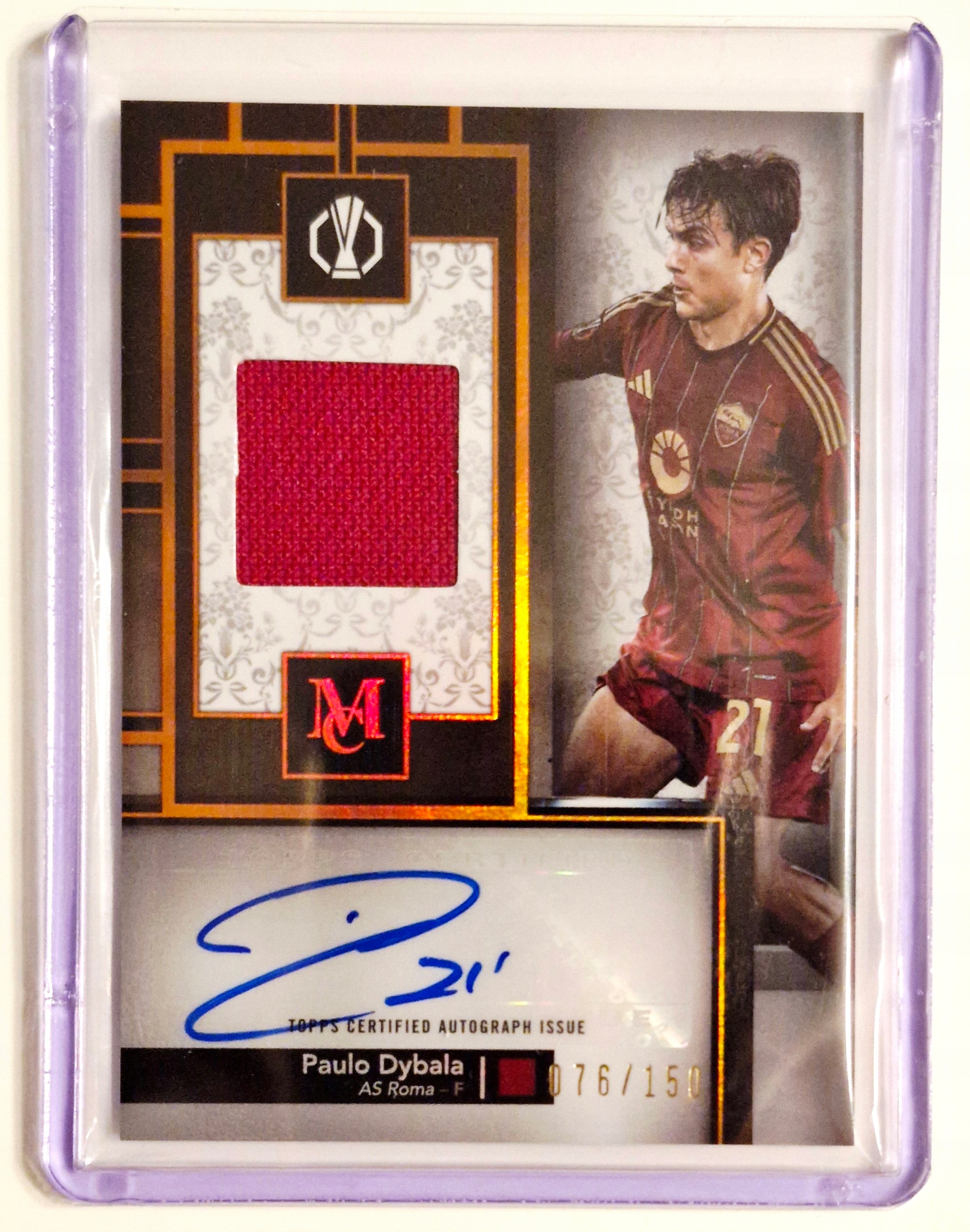 Paulo Dybala Topps Museum 2024/25 Autograf 076/150 As Roma Unikat