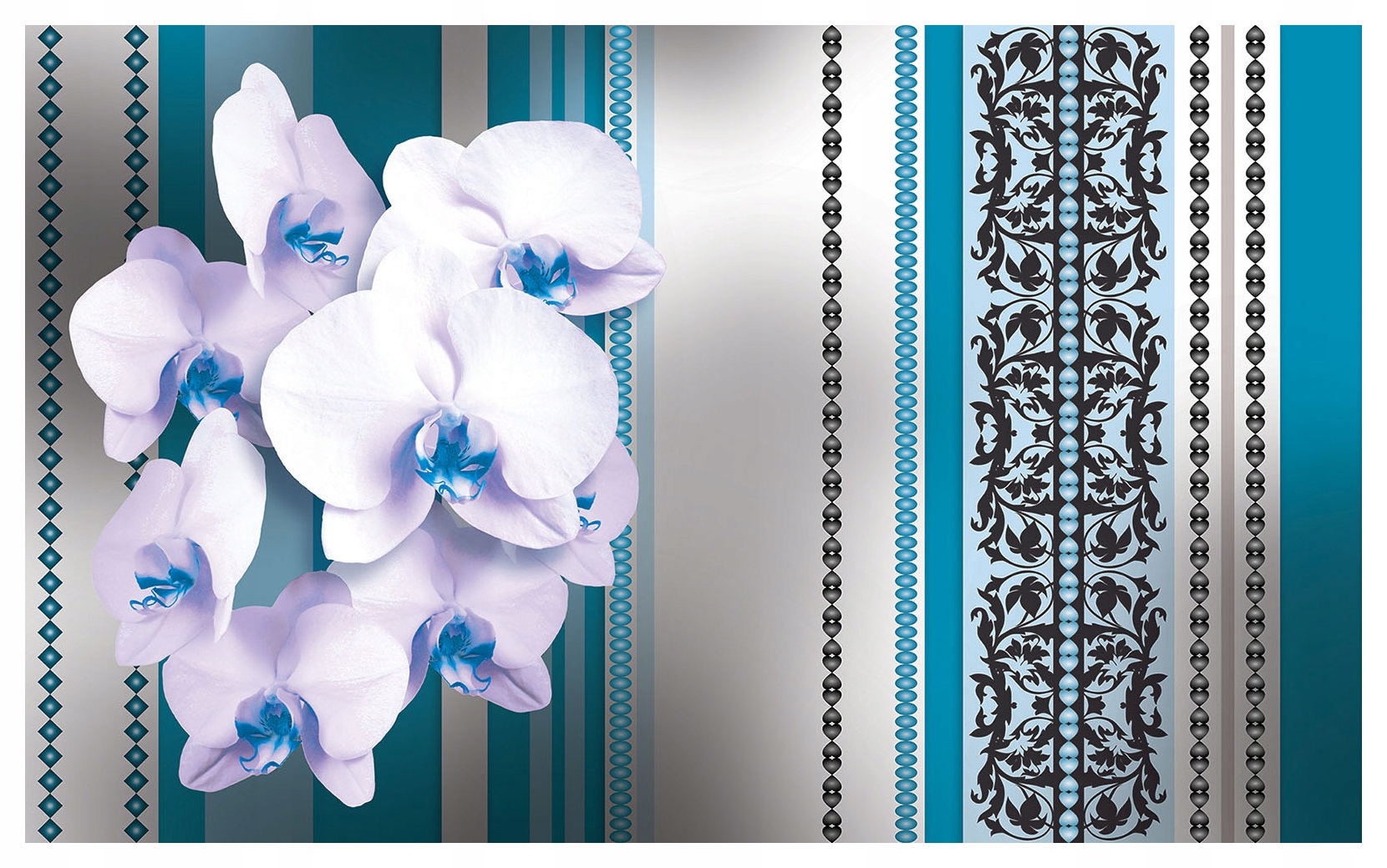 Fototapeta Orchidea modré vzory elegancia do spálne 350x250 lepidlo