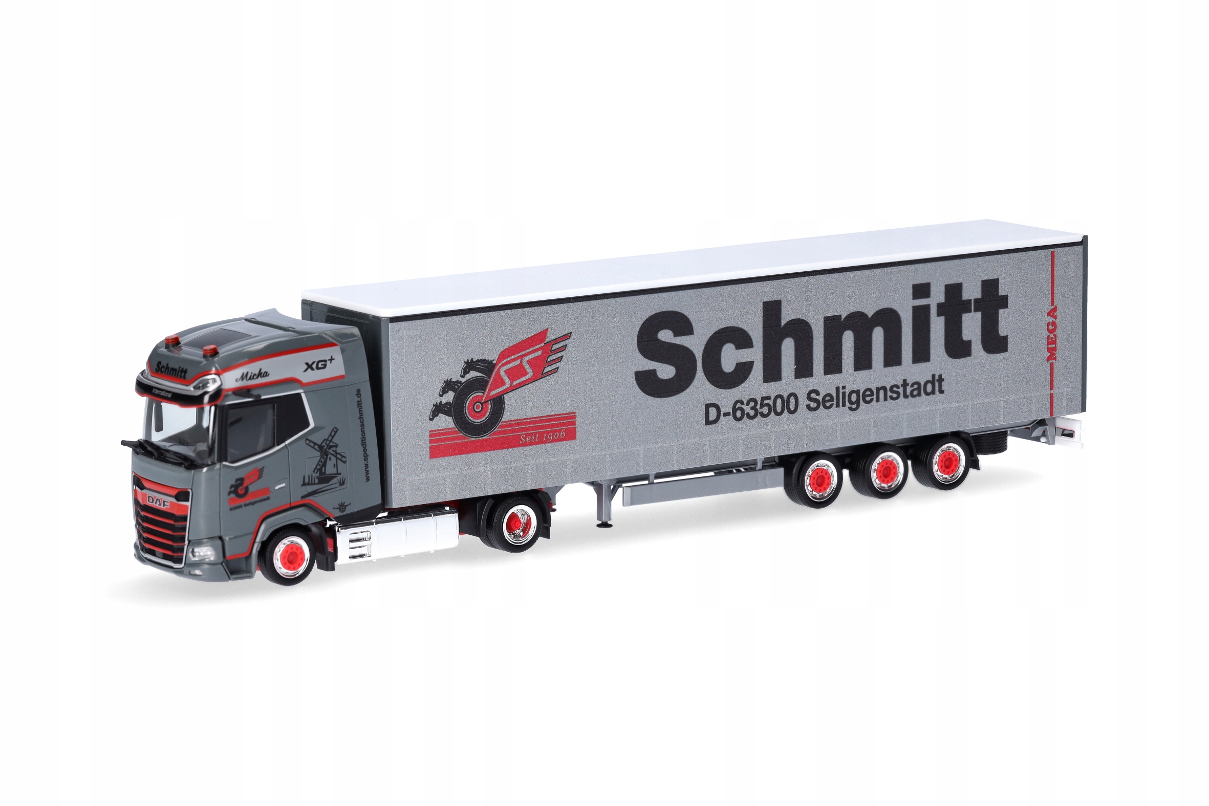 Herpa 317405 Daf Xg+ Lowliner Schmitt Seligenstadt
