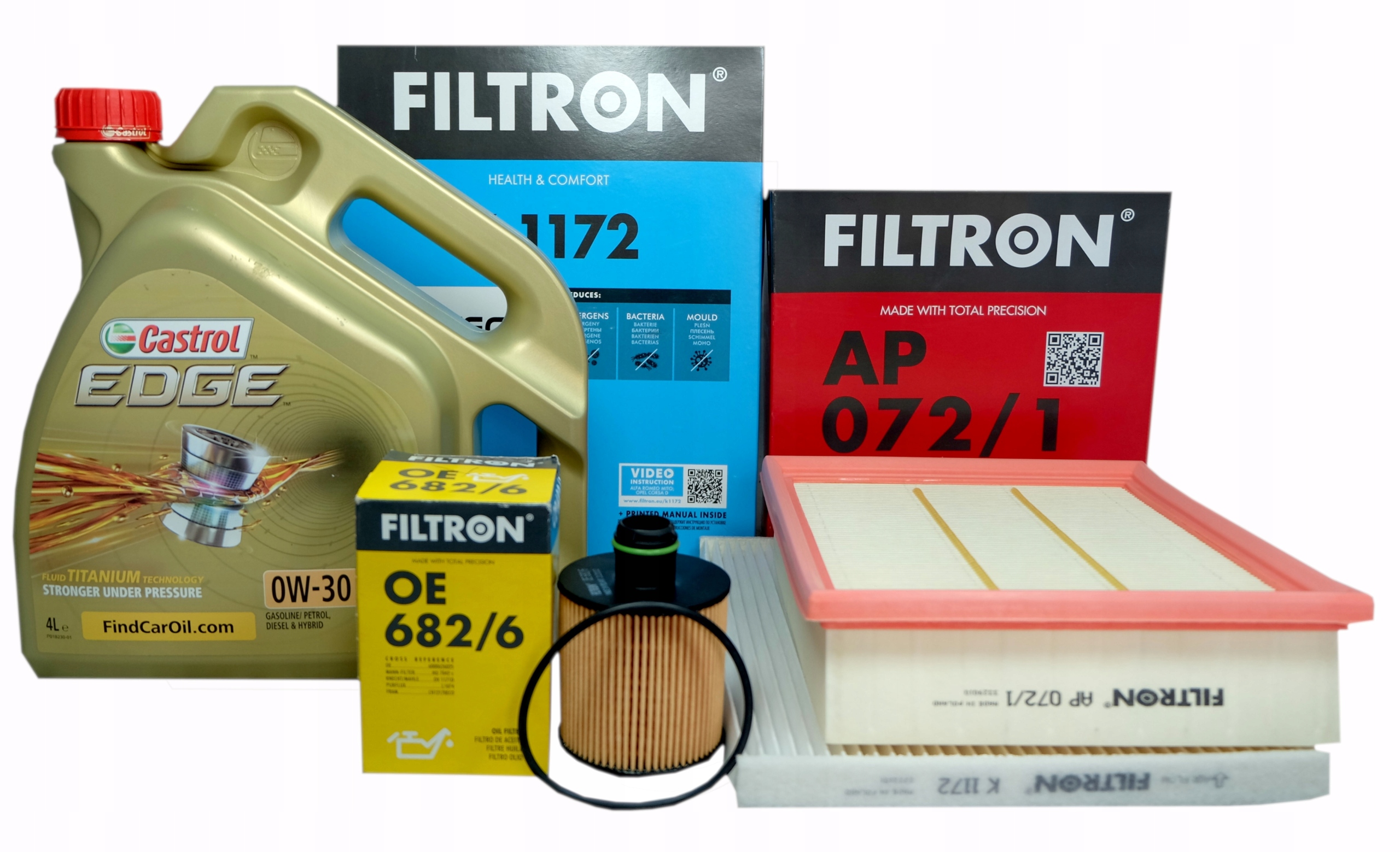3 x Filter Olej 0W30 Castrol Edge Opel Corsa E 1.3 75 95 Cdti 14-