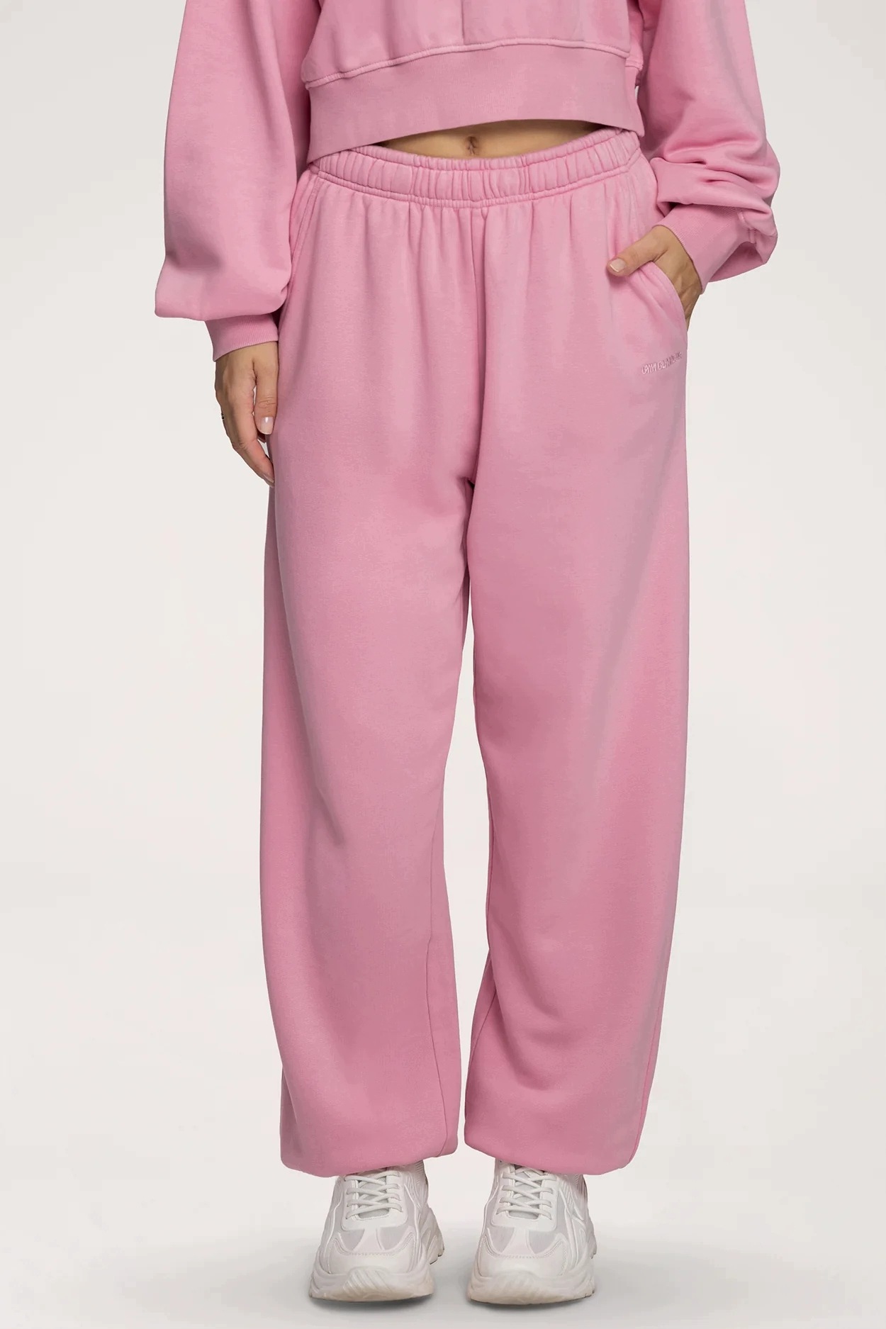 Gym Glamour Teplákové kalhoty se stahovací šňůrkou Easy light pink vel.