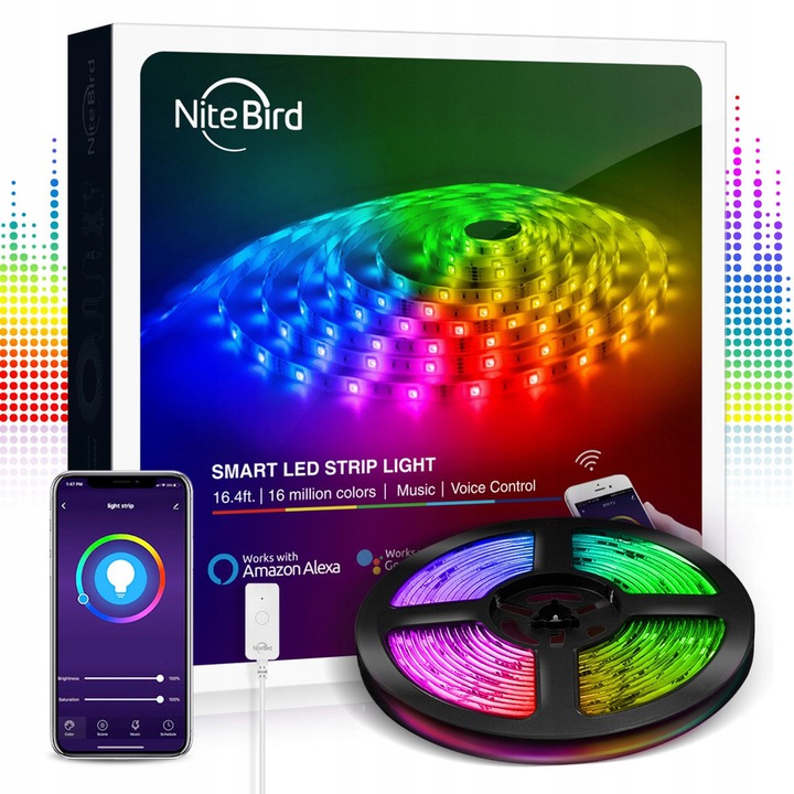 

Gosund Taśma 2,8m i sterownik Rgb Led WiFi Tuya