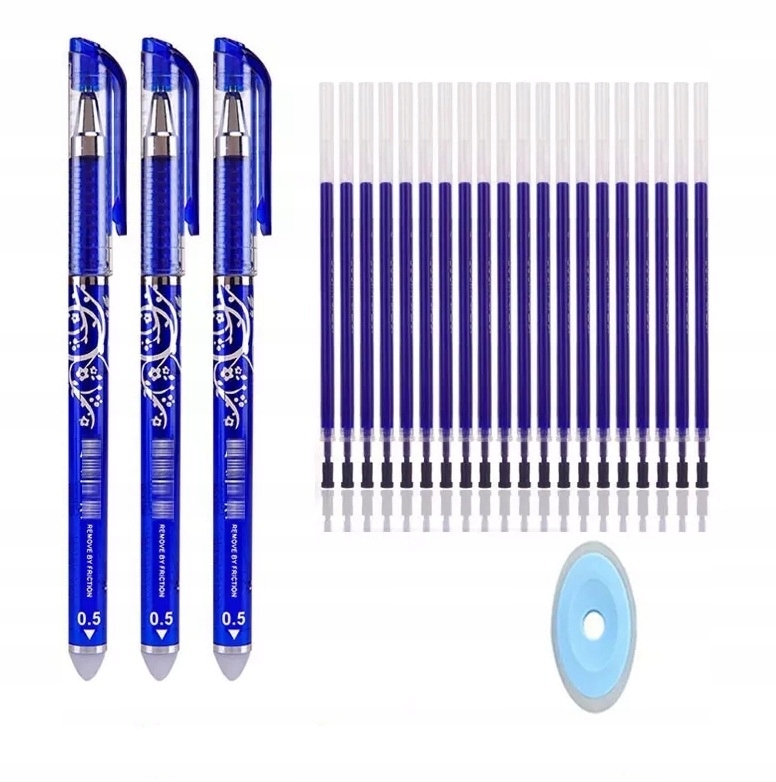 Dlugopis zmazywalny 3szt wklad wklady 50szt