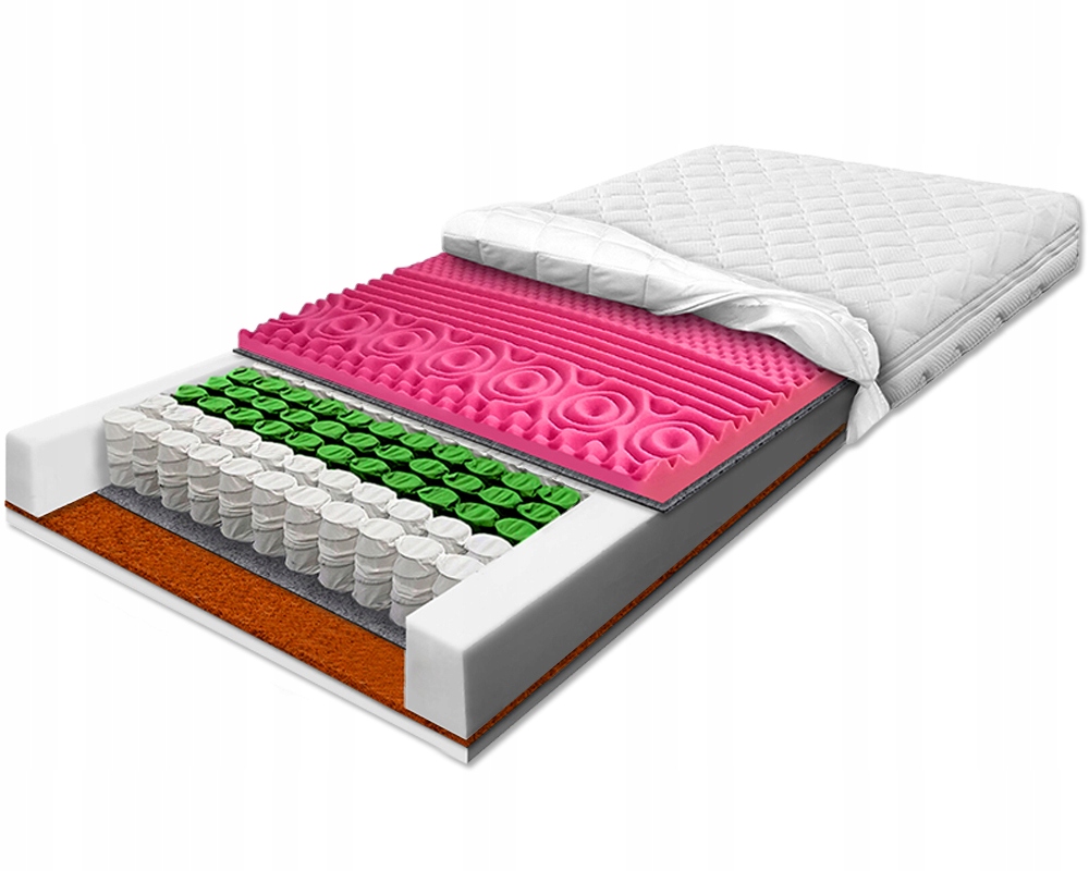 

Materac sprężynowy kieszeniowy 80x170 kokos pocket