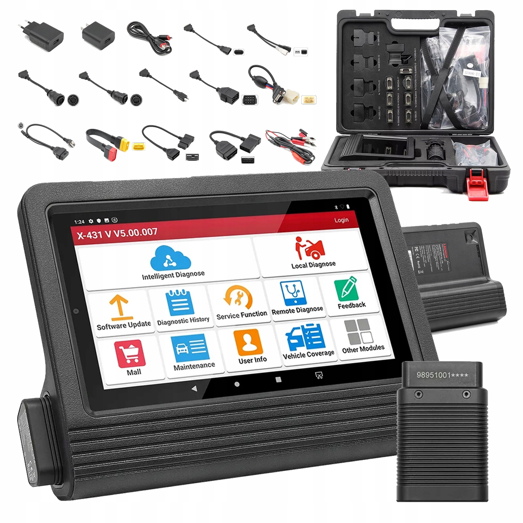 Tester Launch X-431 V+ 10cali 2lata Update j Pl