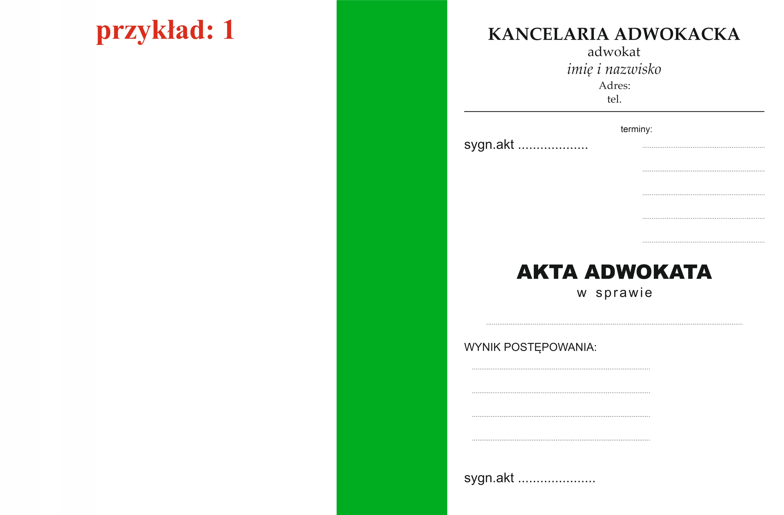 teczka okładka akta adwokackie radcowskie 200 szt Marka Piramida