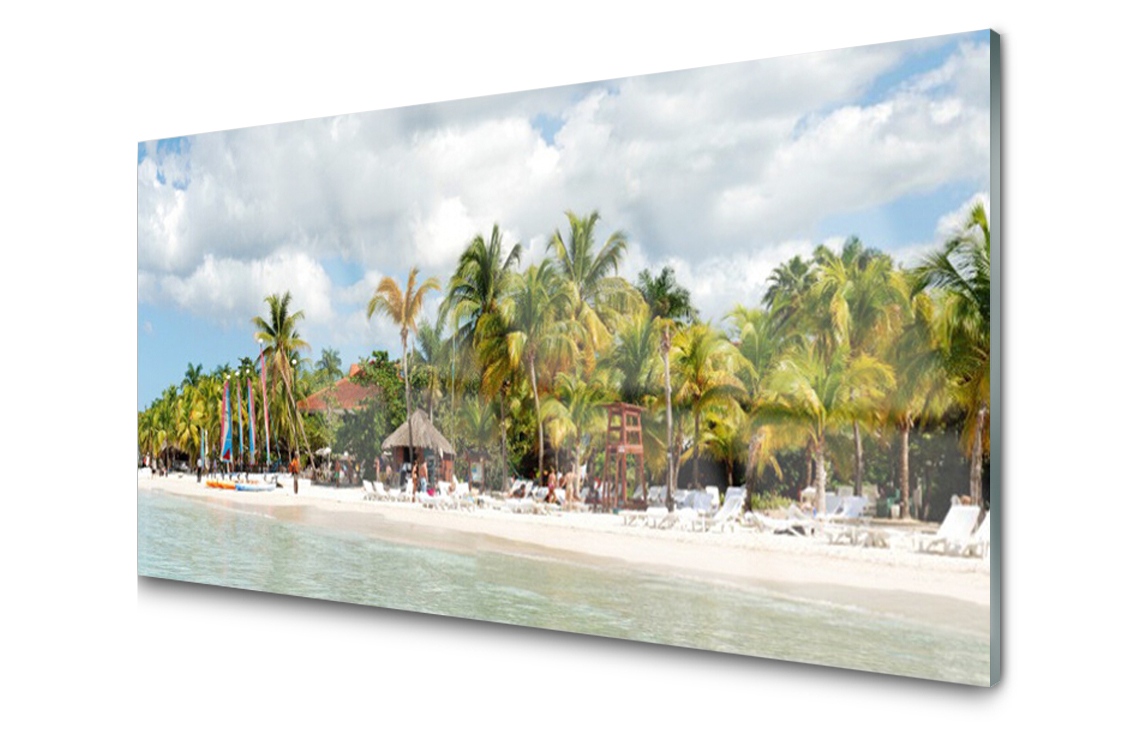 

Panel szklany dekor Plaża Palma Drzewa 120x60