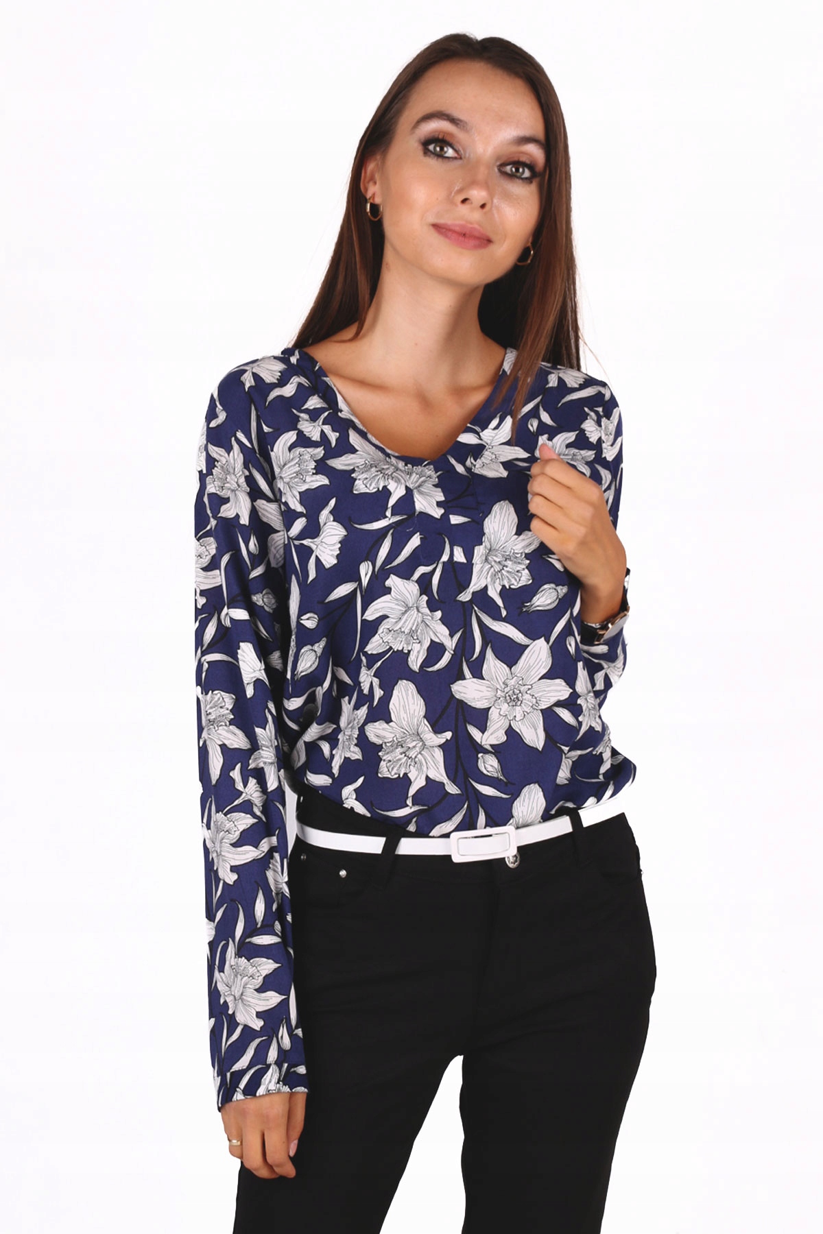 

Polska Elegancka tunika Modny Wzór 01135LGRA