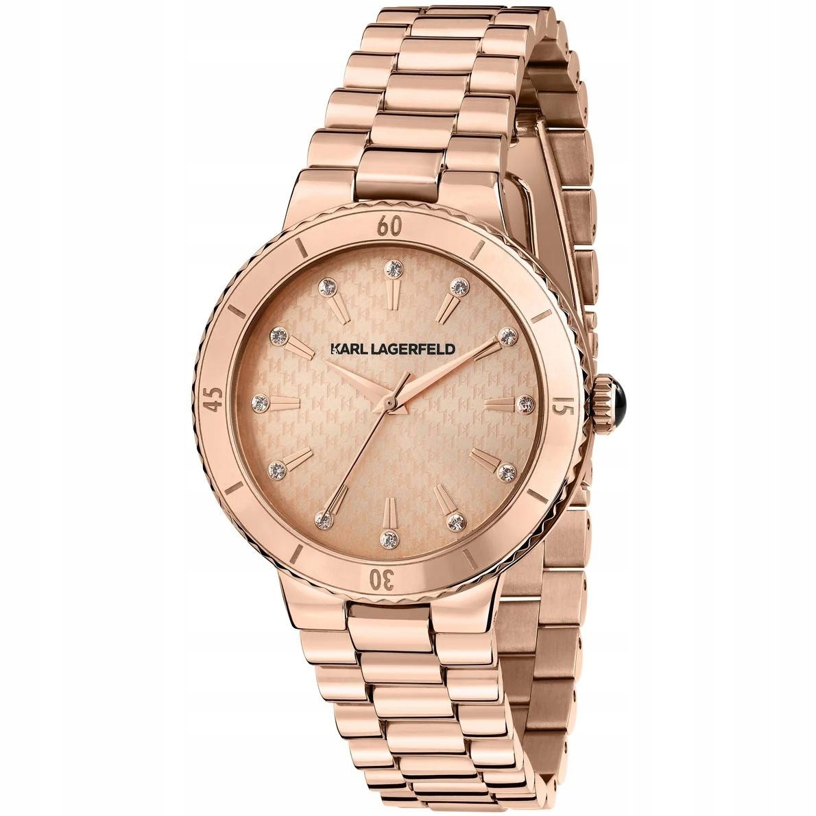 Dámské hodinky Karl Lagerfeld R0553104503 Zirkony růžové zlato