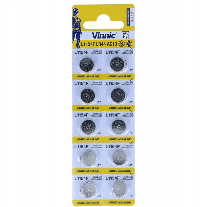 

2x Bateria Alkaliczna Vinnic AG13 LR44 L1154 A76