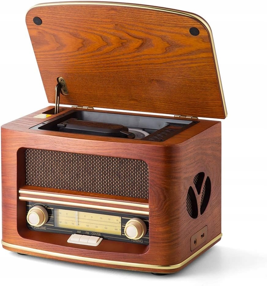 Gramofon Shuman MC-261DE S Usb CD Přehrávačem A Vestavěnými Reproduktory