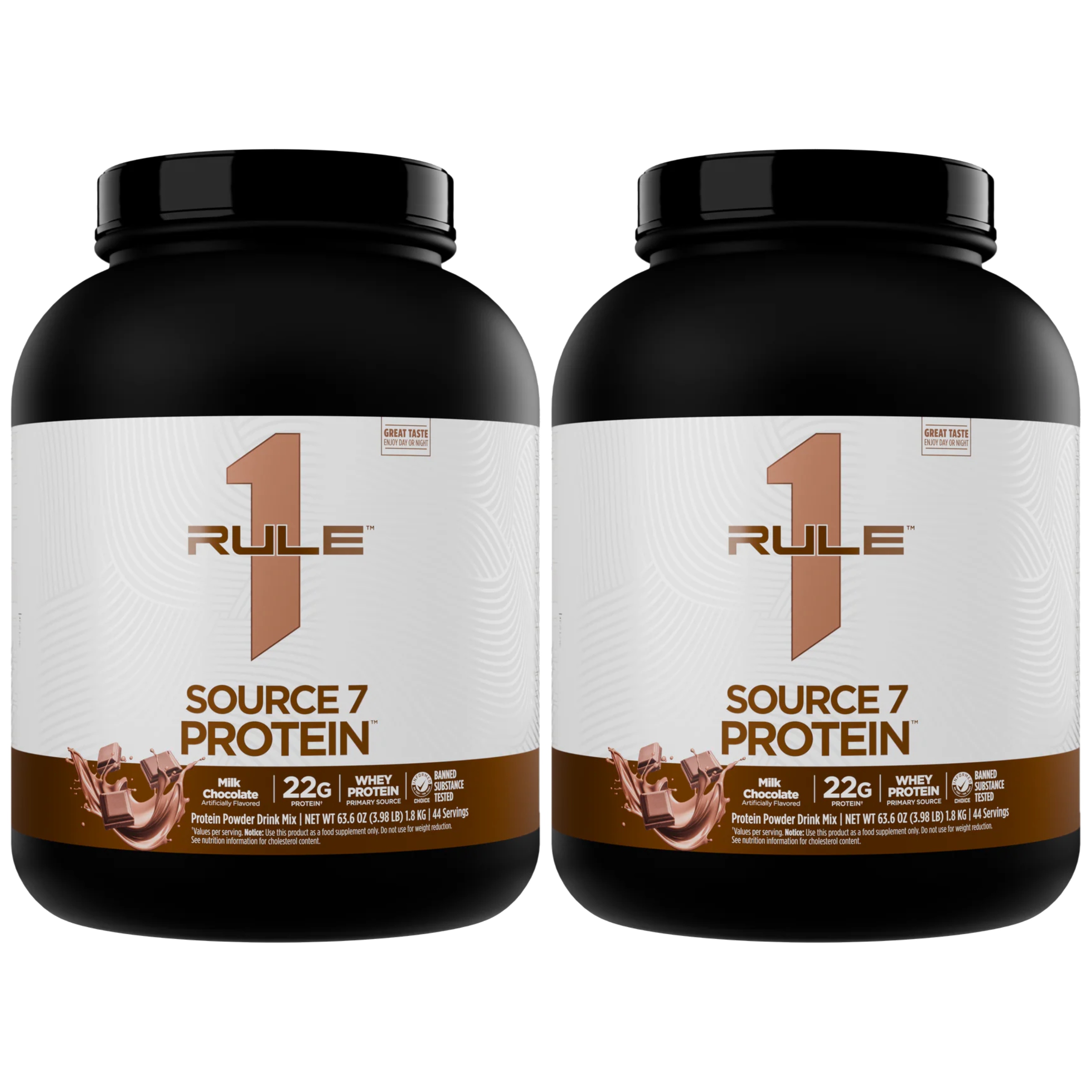 2x Bílkoviny Source 7 Protein 1800 g Doplněk Stravy Izolát Wpc Wpi Čokoláda Rule1 R1