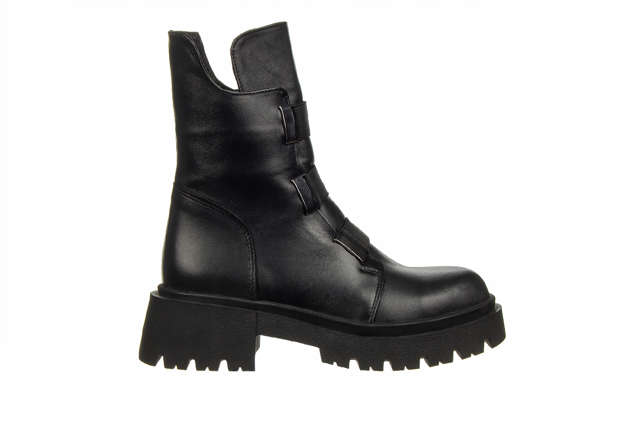 Czarne Botki Damskie Skórzane Buty Bayla-161 r.39