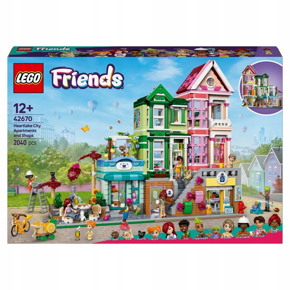 Lego Friends Byty a obchody v městečku Heartlake 42670