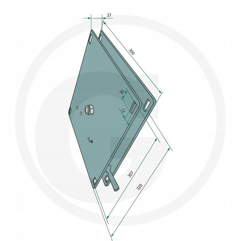 240ACC017B - Гранит / поворотная пластина для рабочих стульев 360 градусов