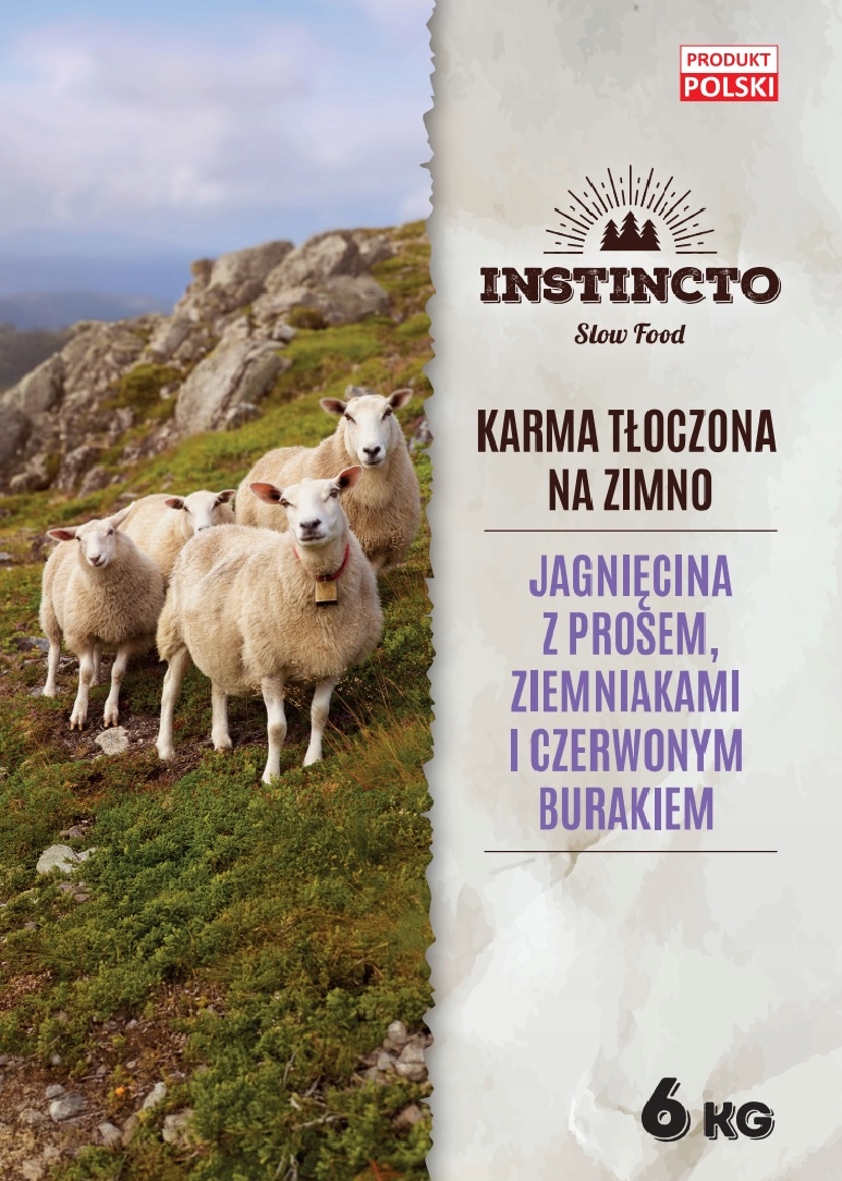 Krmivo suché pro psy Instincto Premium Jehněčí za studena lisované mono 6 kg